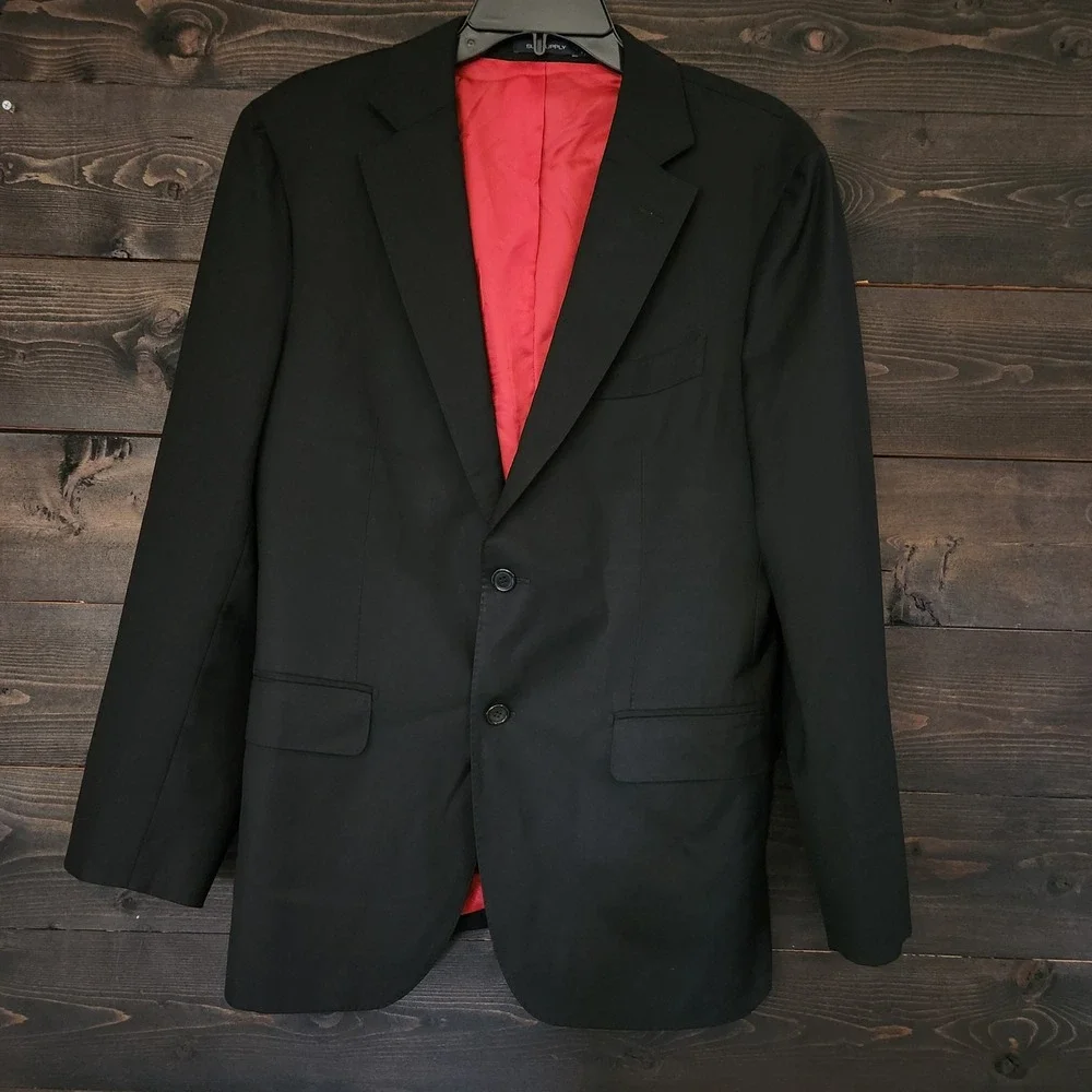 Suitsupply Sienna Blazer Black Vitale Barberis Canonico Super 150s Wool Mens 42S